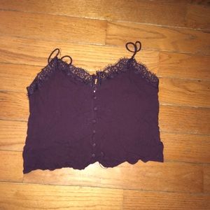 Maroon crop top